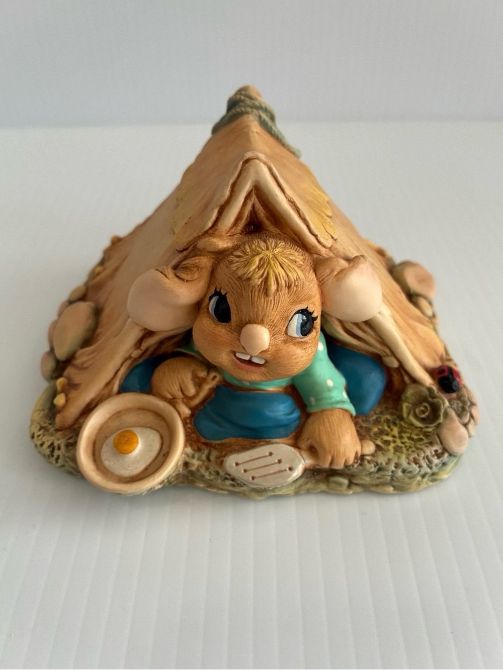 Vintage PENDELFIN Camping Rabbit Scout Hand Paint Made in England Collectible